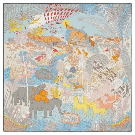 hermes carnaval des animaux|HERMES Silk Le Carnaval des Animaux Scarf 90 .